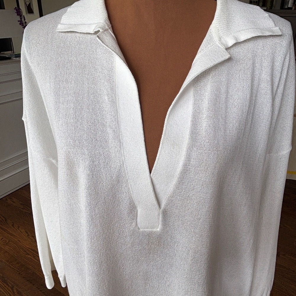 Tibi Ribbed Knit Collar Sweater - Picture 2 of 7